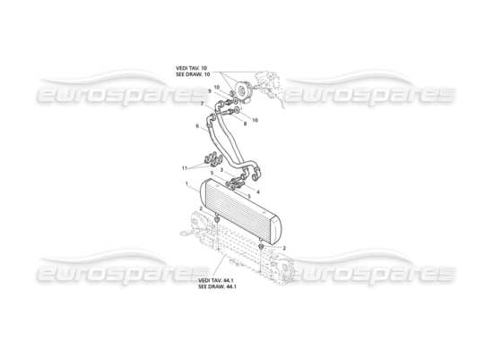 a part diagram from the maserati quattroporte (1996-2001) parts catalogue