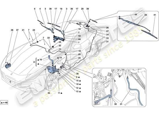 a part diagram from the ferrari ff parts catalogue