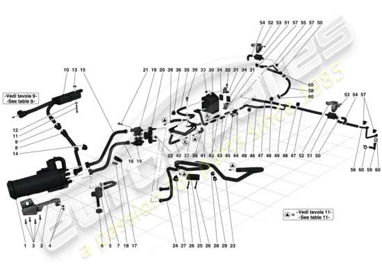 a part diagram from the ferrari laferrari parts catalogue