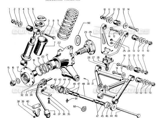 a part diagram from the lamborghini espada parts catalogue