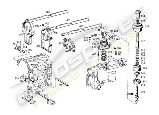 a part diagram from the maserati kyalami parts catalogue