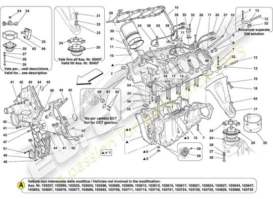 a part diagram from the ferrari california parts catalogue