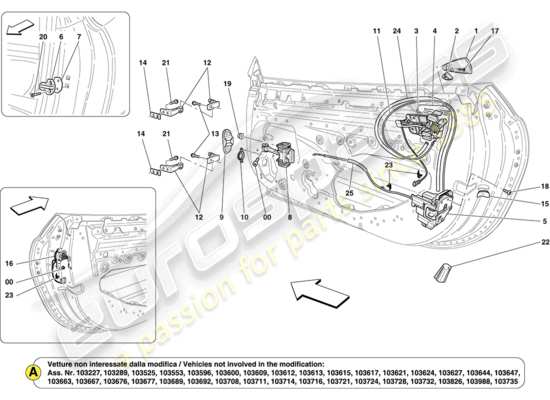 a part diagram from the ferrari california parts catalogue