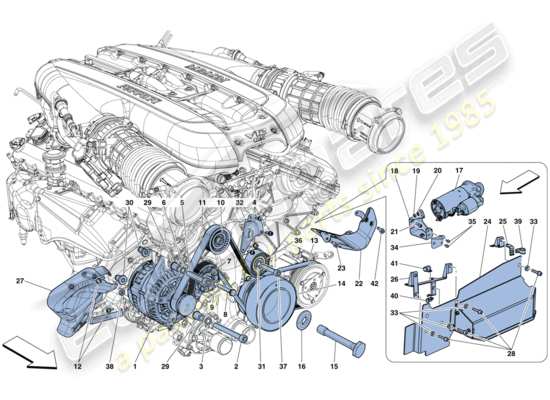 a part diagram from the ferrari 812 parts catalogue