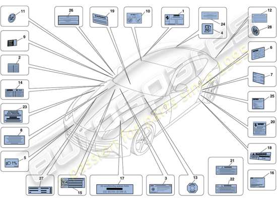 a part diagram from the ferrari ff parts catalogue