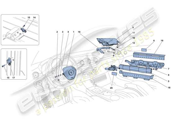 a part diagram from the ferrari f12 parts catalogue