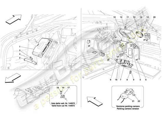 a part diagram from the ferrari 612 parts catalogue