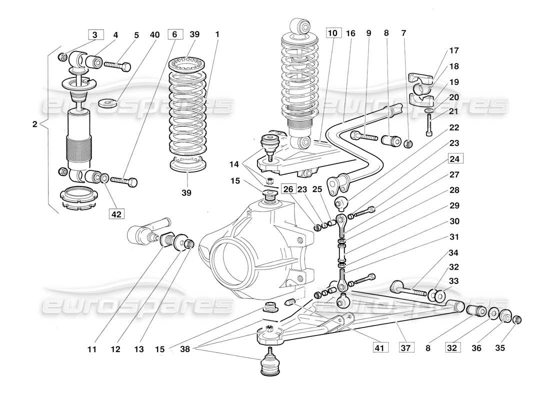 VIEW PARTS DIAGRAMS FROM THE LAMBORGHINI DIABLO PARTS CATALOGUE a part diagram from the lamborghini diablo parts catalogue