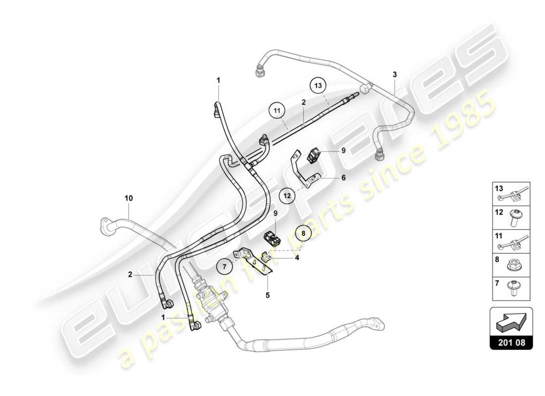 lamborghini lp700-4 coupe (2012) fuel line parts diagram