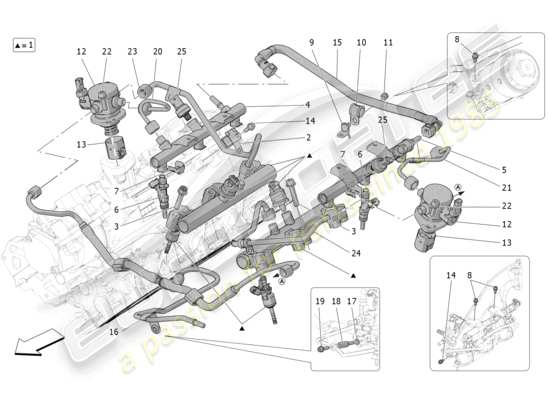 a part diagram from the maserati mc20 parts catalogue