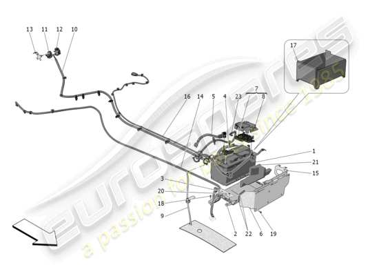 a part diagram from the maserati mc20 parts catalogue