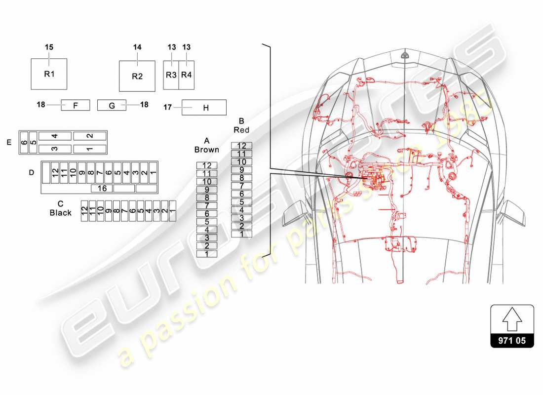 lamborghini lp700-4 coupe (2012) electrical system parts diagram