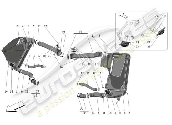 a part diagram from the maserati mc20 parts catalogue