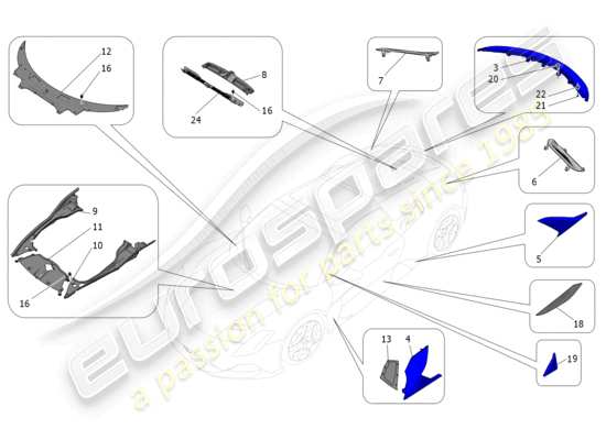 a part diagram from the maserati mc20 parts catalogue