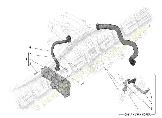 a part diagram from the maserati grecale parts catalogue