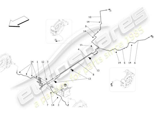 a part diagram from the maserati mc20 parts catalogue