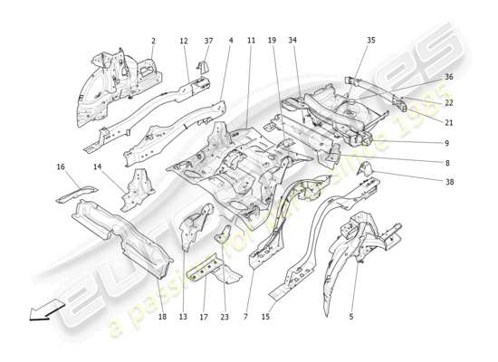 a part diagram from the maserati levante parts catalogue
