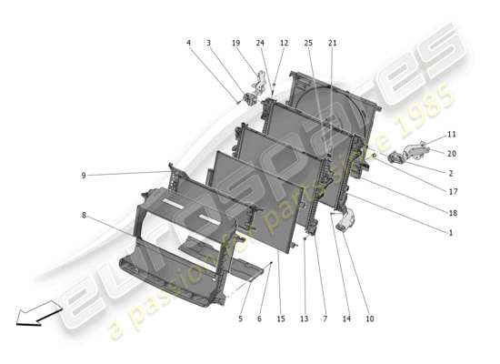 a part diagram from the maserati grecale parts catalogue