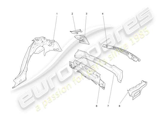 a part diagram from the maserati ghibli (2017 onwards) parts catalogue