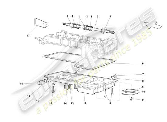 a part diagram from the lamborghini reventon parts catalogue