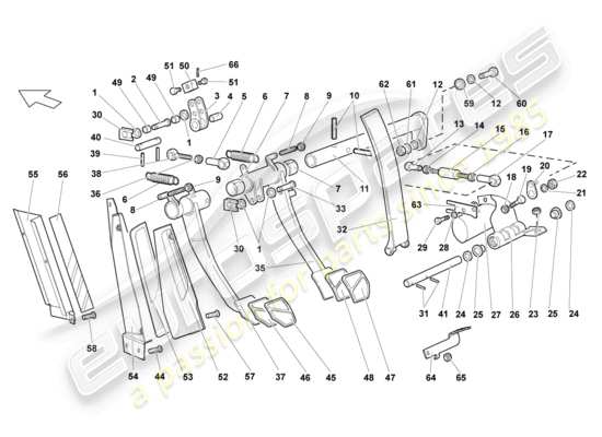 a part diagram from the lamborghini reventon parts catalogue