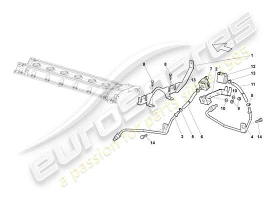 a part diagram from the lamborghini reventon roadster parts catalogue