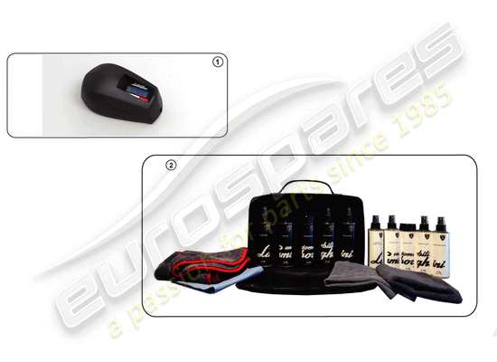 a part diagram from the lamborghini lp570-4 sl (accessories) parts catalogue