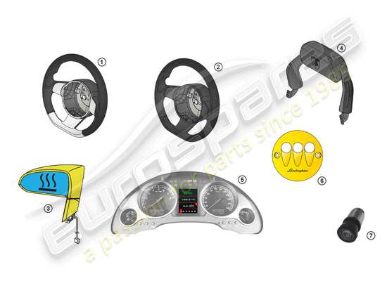 a part diagram from the lamborghini blancpain sts (accessories) parts catalogue