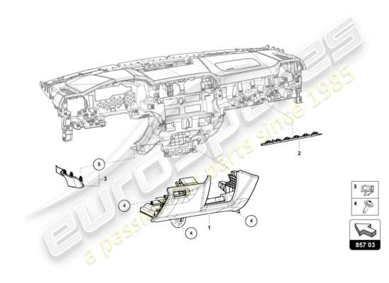 a part diagram from the lamborghini urus parts catalogue