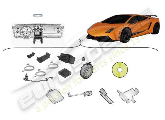 a part diagram from the lamborghini lp570-4 sl (accessories) parts catalogue