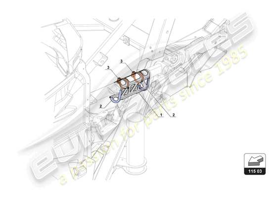 a part diagram from the lamborghini huracan squadra corse parts catalogue