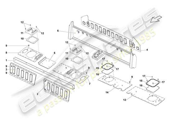 a part diagram from the lamborghini lp570-4 sl (2013) parts catalogue