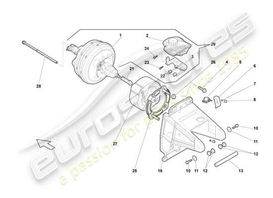 a part diagram from the lamborghini lp550-2 coupe (2012) parts catalogue