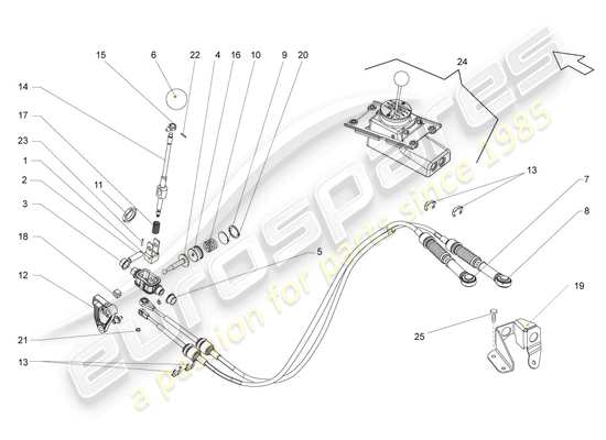 a part diagram from the lamborghini lp560-4 spyder fl ii (2013) parts catalogue