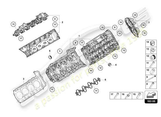 a part diagram from the lamborghini urus parts catalogue