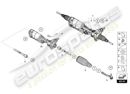 a part diagram from the lamborghini urus parts catalogue