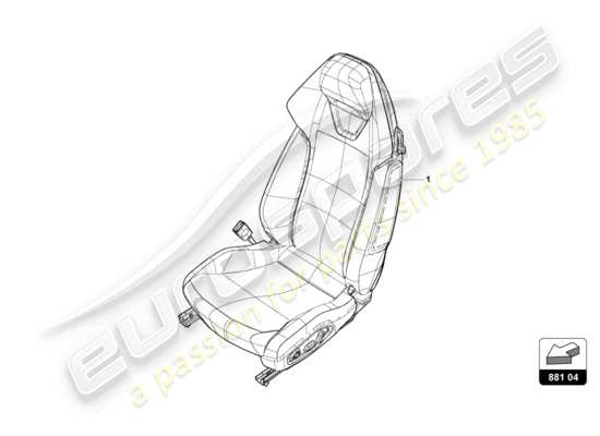 a part diagram from the lamborghini huracan evo parts catalogue