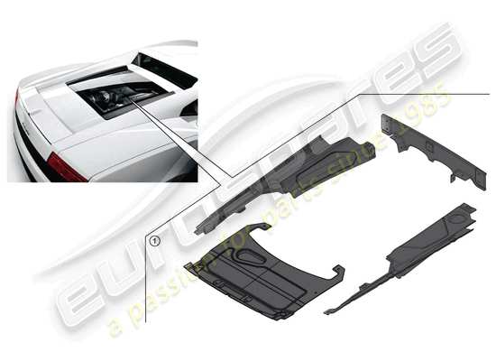 a part diagram from the lamborghini lp570-4 sl (accessories) parts catalogue