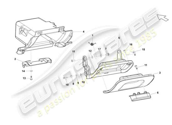 a part diagram from the lamborghini gallardo parts catalogue