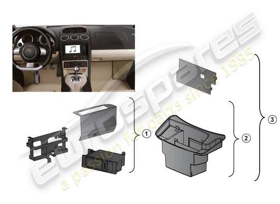 a part diagram from the lamborghini gallardo spyder (accessories) parts catalogue