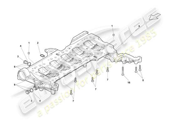 a part diagram from the lamborghini lp550-2 spyder (2010) parts catalogue