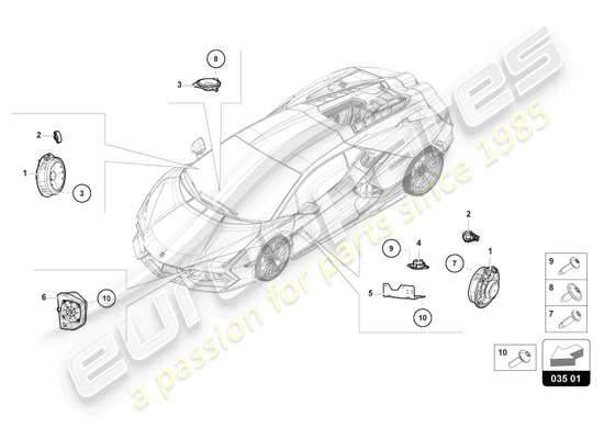 a part diagram from the lamborghini revuelto parts catalogue