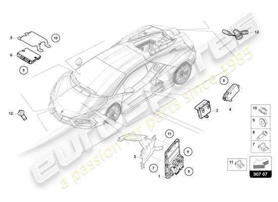 a part diagram from the lamborghini revuelto parts catalogue