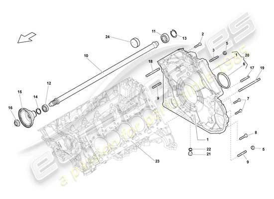 a part diagram from the lamborghini lp550-2 spyder (2013) parts catalogue