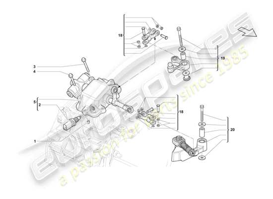 a part diagram from the lamborghini lp570-4 spyder performante (2012) parts catalogue