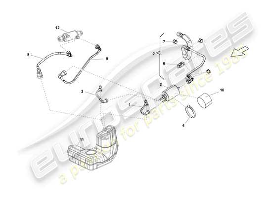 a part diagram from the lamborghini lp560-4 coupe (2011) parts catalogue