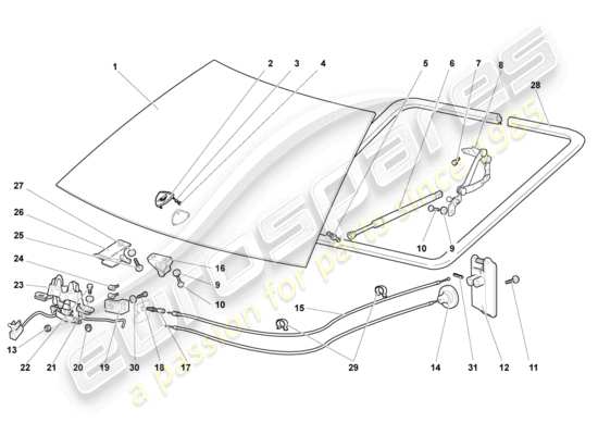 a part diagram from the lamborghini lp670-4 sv (2010) parts catalogue