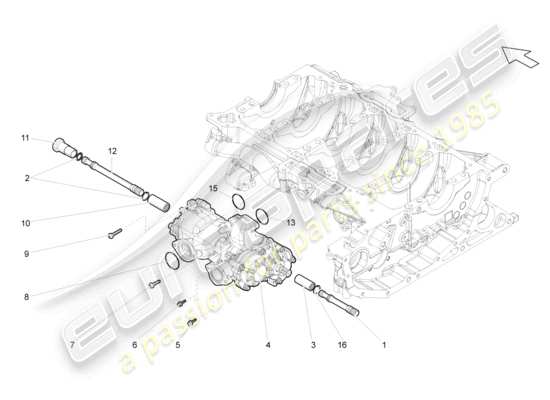 a part diagram from the lamborghini gallardo coupe (2007) parts catalogue