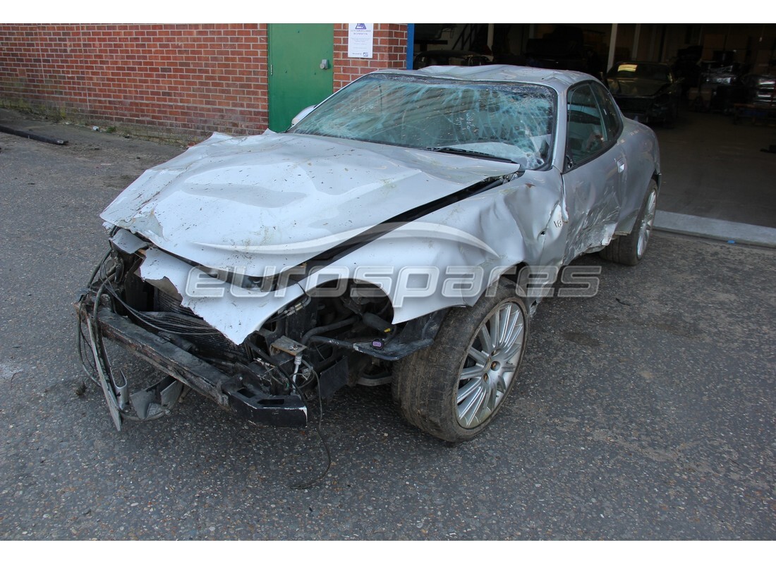 maserati 4200 coupe (2003) being prepared for dismantling at eurospares
