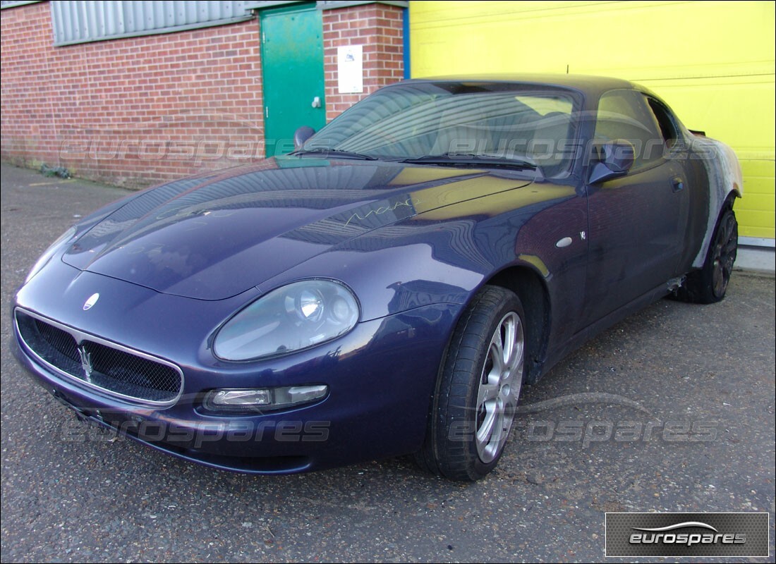 maserati 4200 coupe (2003) being prepared for dismantling at eurospares